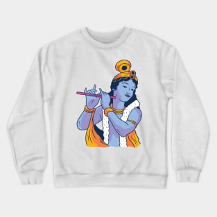 Lord Krishna Playing Flute - Janmashtami Crewneck Sweatshirt